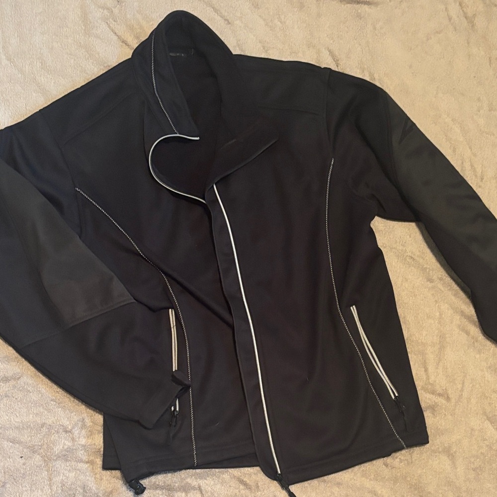 Sleek Black Windbreaker for Men